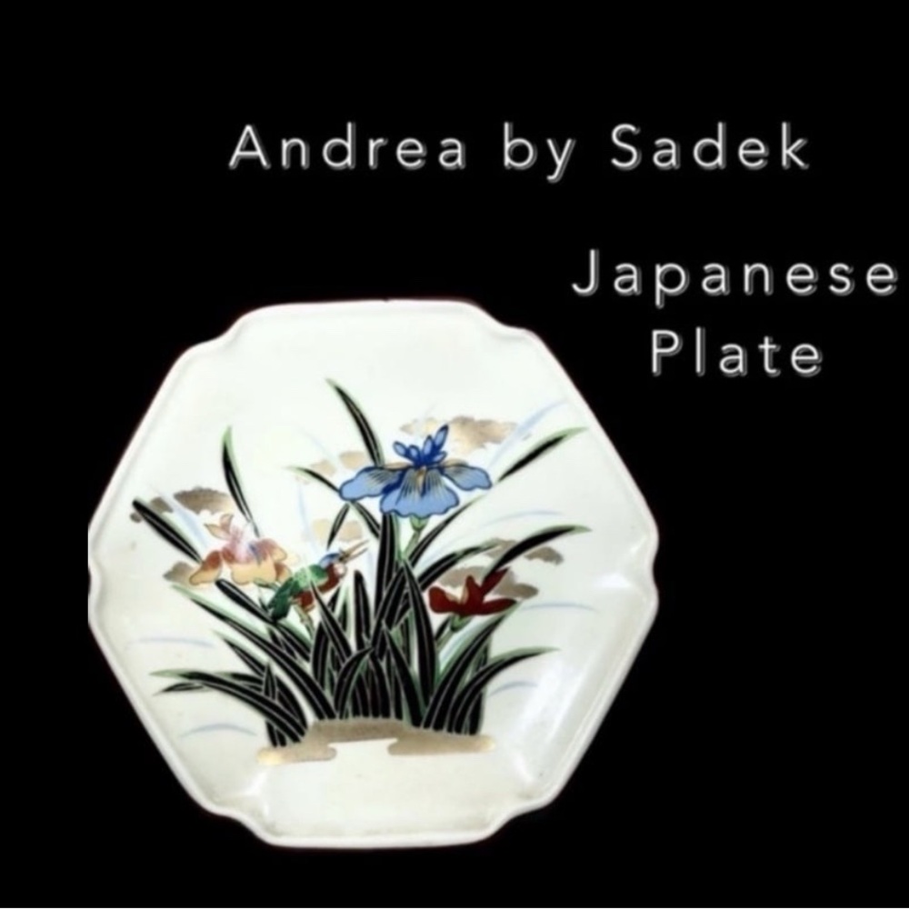Elegant Andrea by Sadek Japanese Plate – Bird & Bamboo Design